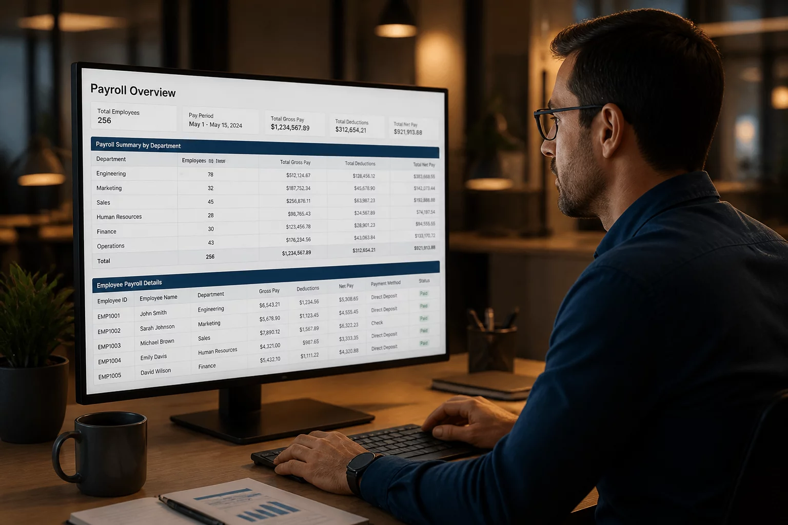 Payroll Processing and Salary Calculations